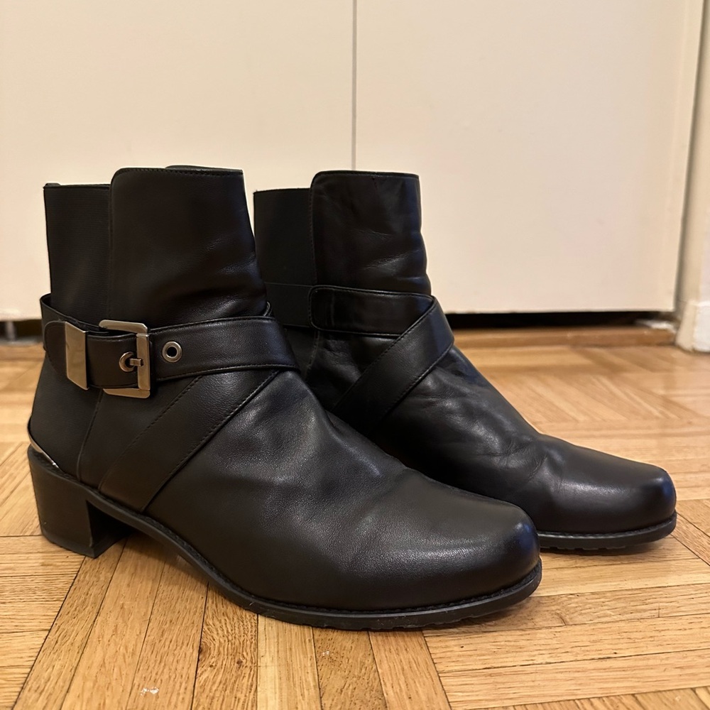 Stuart Weitzman Black Biker Boots